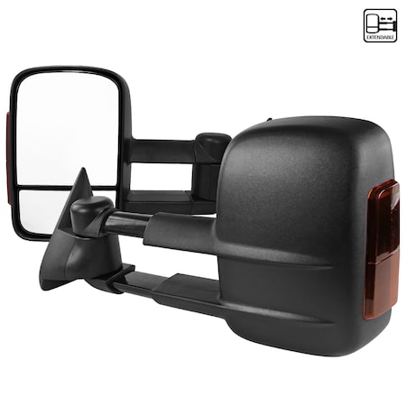 Spec-D Tuning 88-98 Chevrolet C10 Towing Mirrors Manual With LED Signal RMX-C1088LED-M-FS